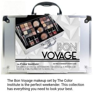 the color institute defining beauty train case makeup set